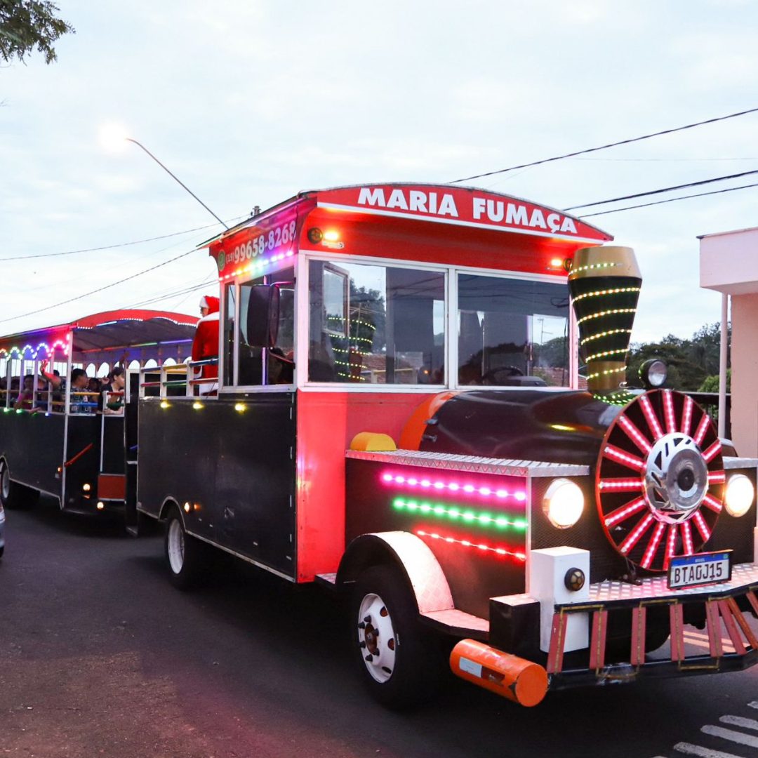 Natal em Bauru tem trenzinho gratuito para as crianças